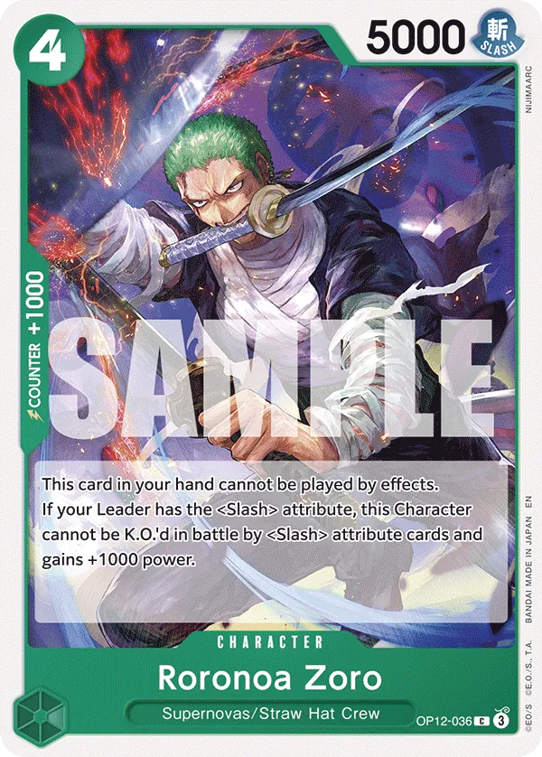 Roronoa Zoro - OP12-036 (Zoro Deck)