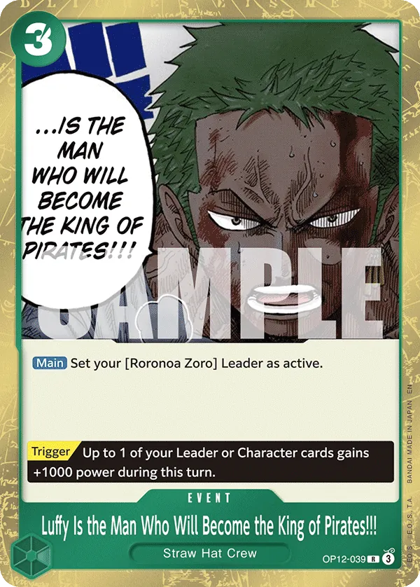 Luffy Is the Man Who Will Become the King of Pirates!!! (Zoro Deck)