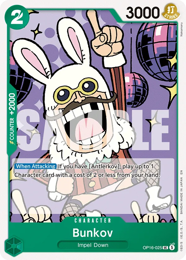 Bunkov — The Time of Battle Release Event Cards OP16-025