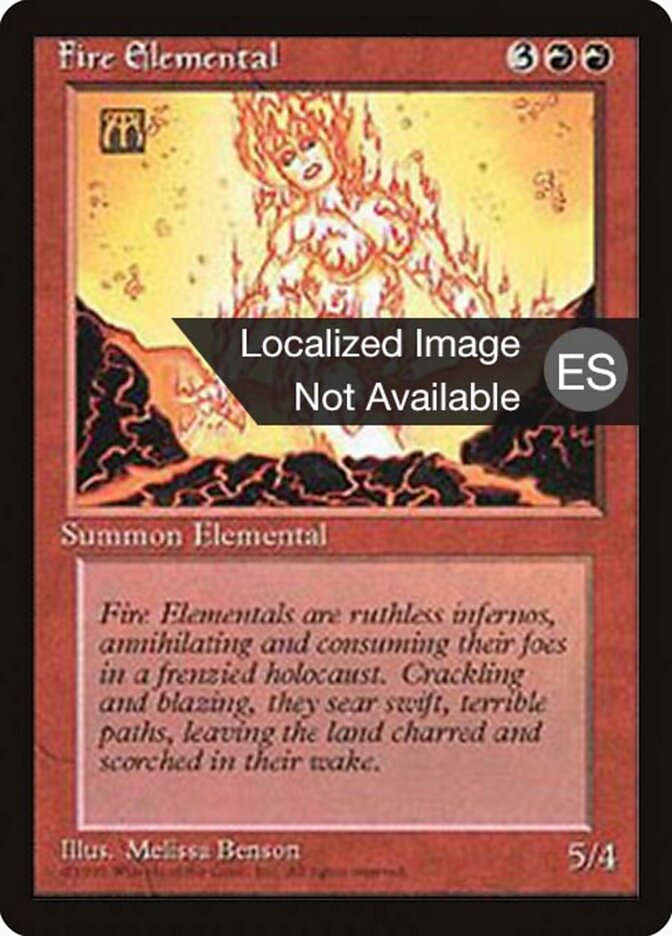 Fire Elemental — Fourth Edition Foreign Black Border 191/378