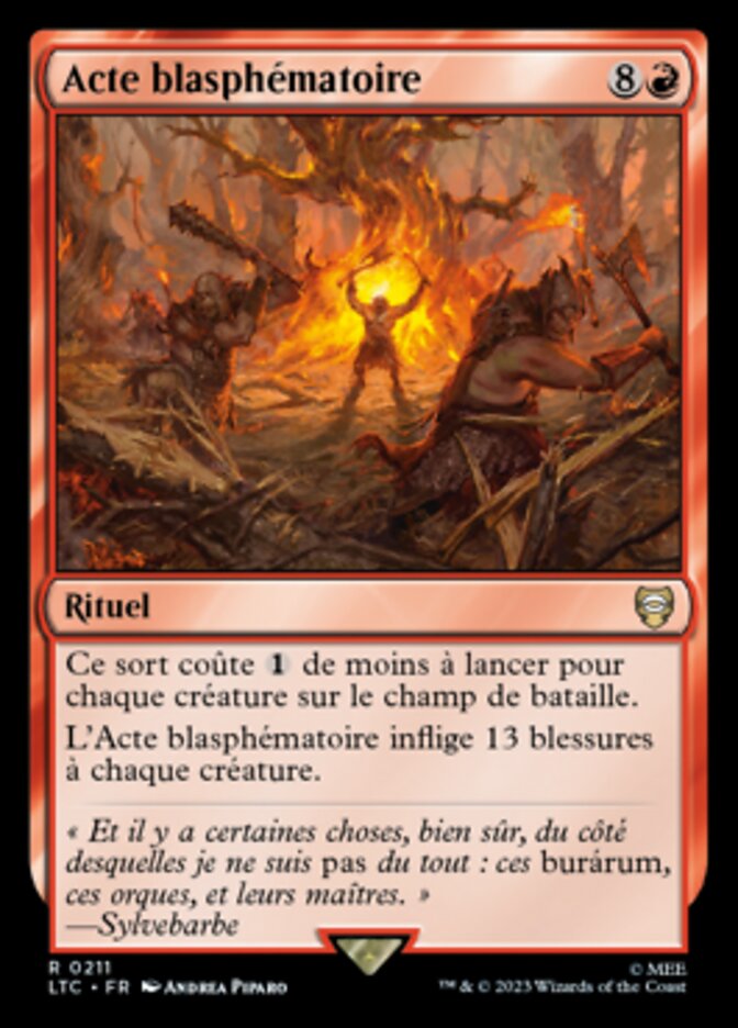 Acte blasphématoire — Tales of Middle-earth Commander 211/591