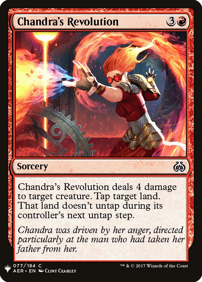 Chandra's Revolution — The List AER-77/5581