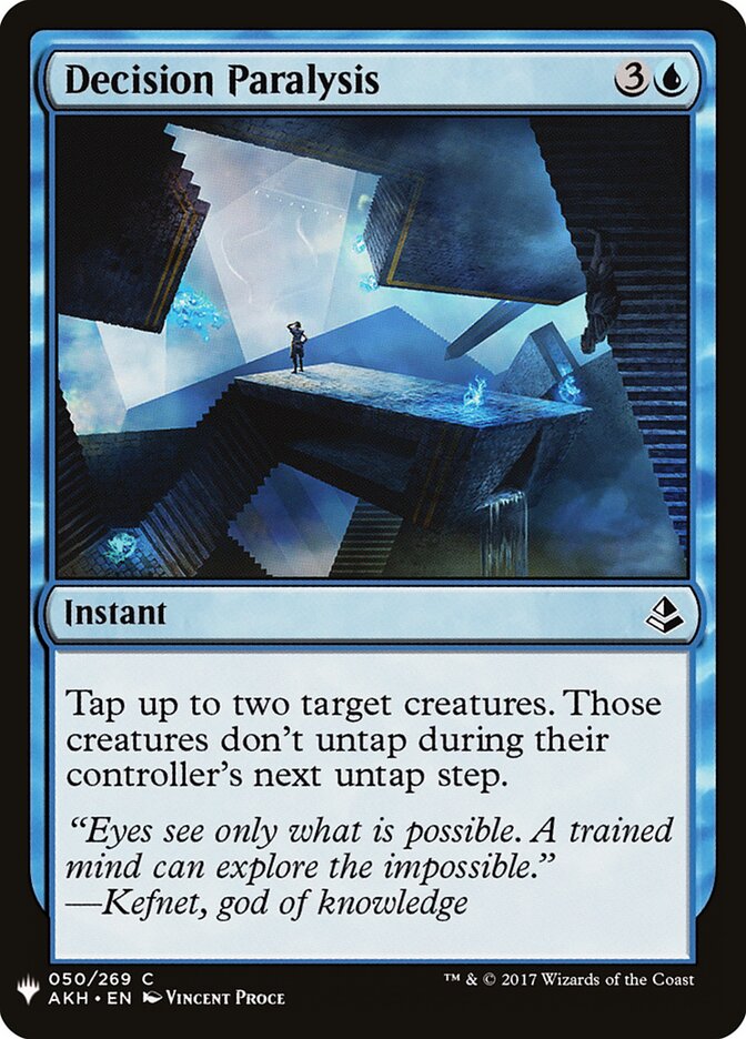 Decision Paralysis — The List AKH-50/5581