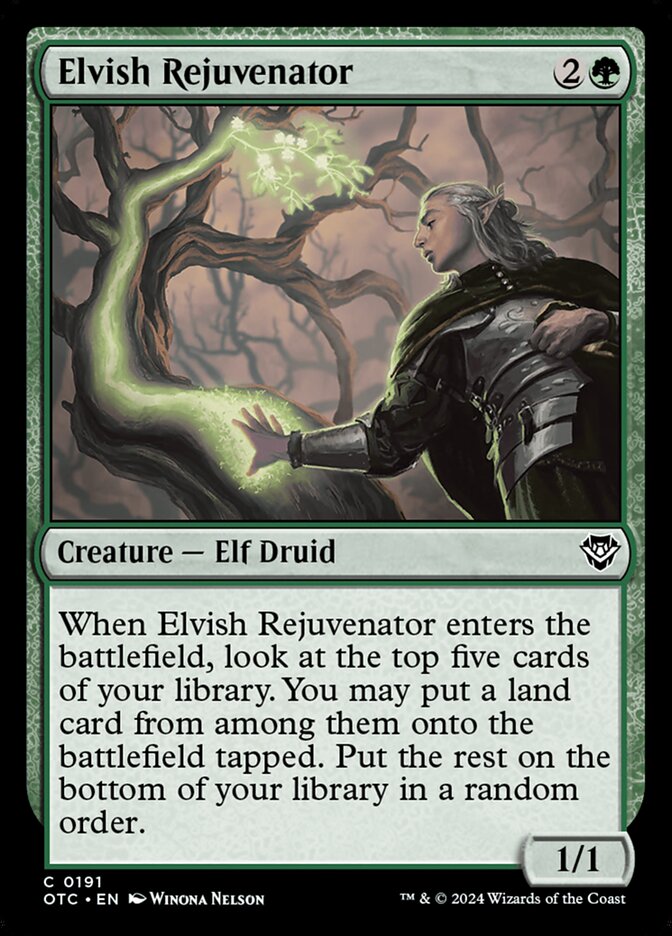 Elvish Rejuvenator — Outlaws of Thunder Junction Commander 191/342