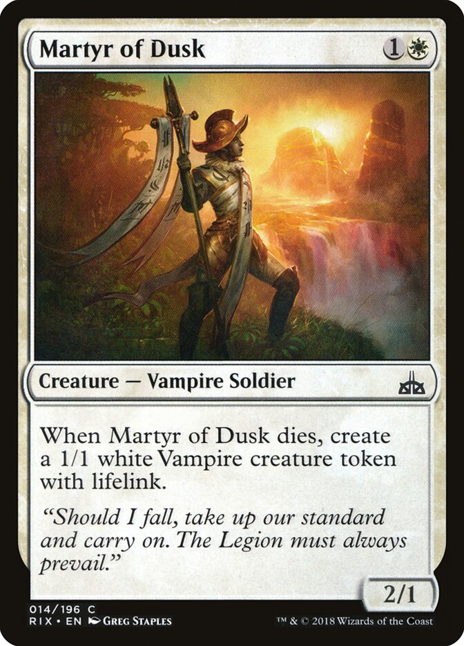 Martyr of Dusk — Rivals of Ixalan 14/205