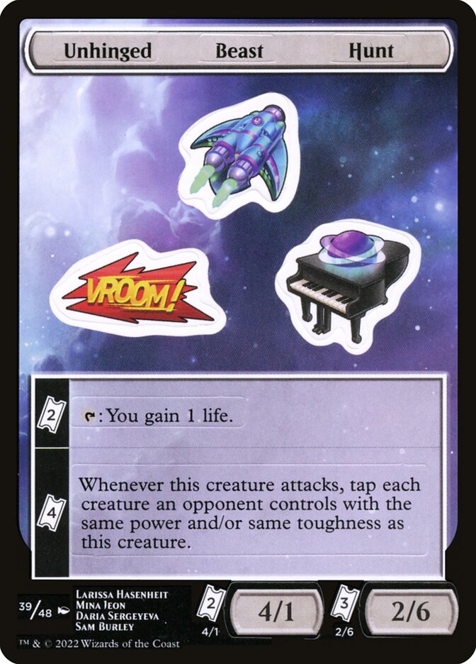 Unhinged Beast Hunt — Unfinity Sticker Sheets 39/48