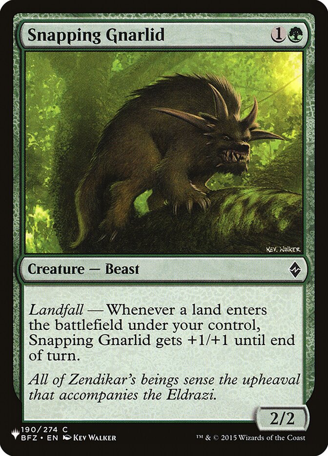 Snapping Gnarlid — The List BFZ-190/5581