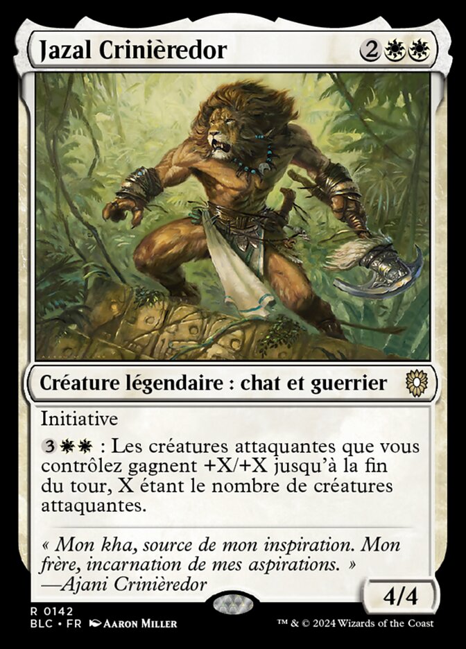 Jazal Crinièredor — Bloomburrow Commander 142/356