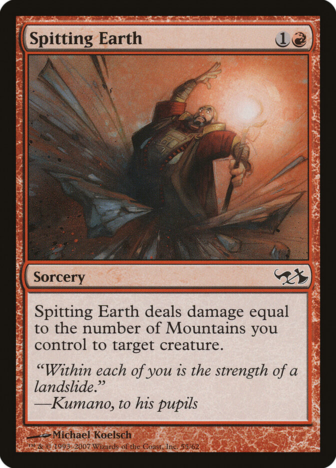 Spitting Earth — Duel Decks: Elves vs. Goblins 55/62