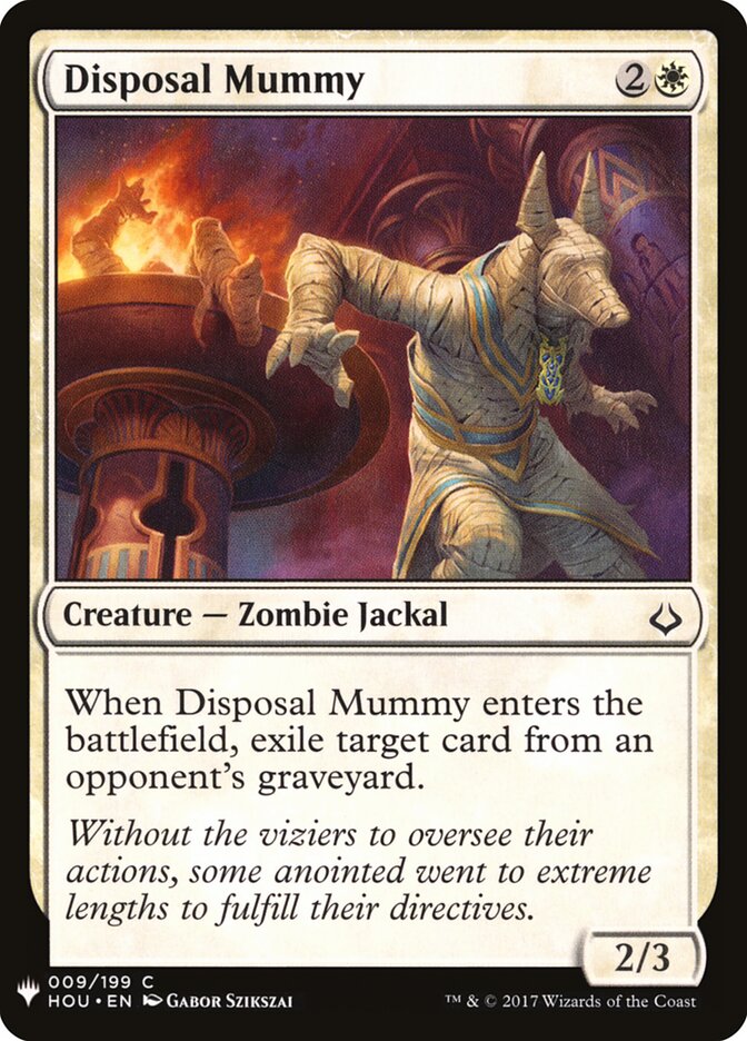 Disposal Mummy — The List HOU-9/5581