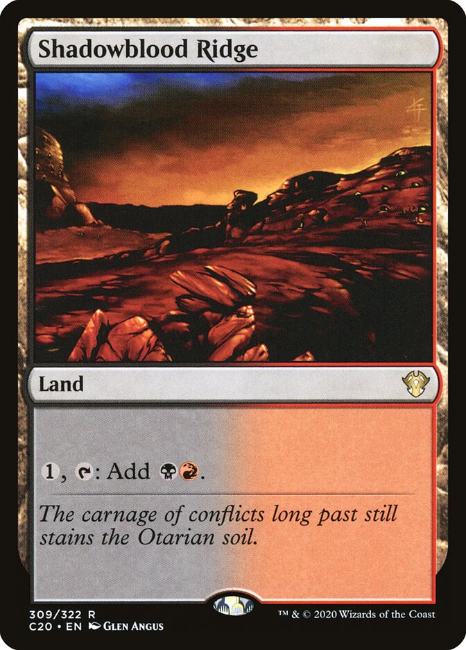 Shadowblood Ridge — Commander 2020 309/322
