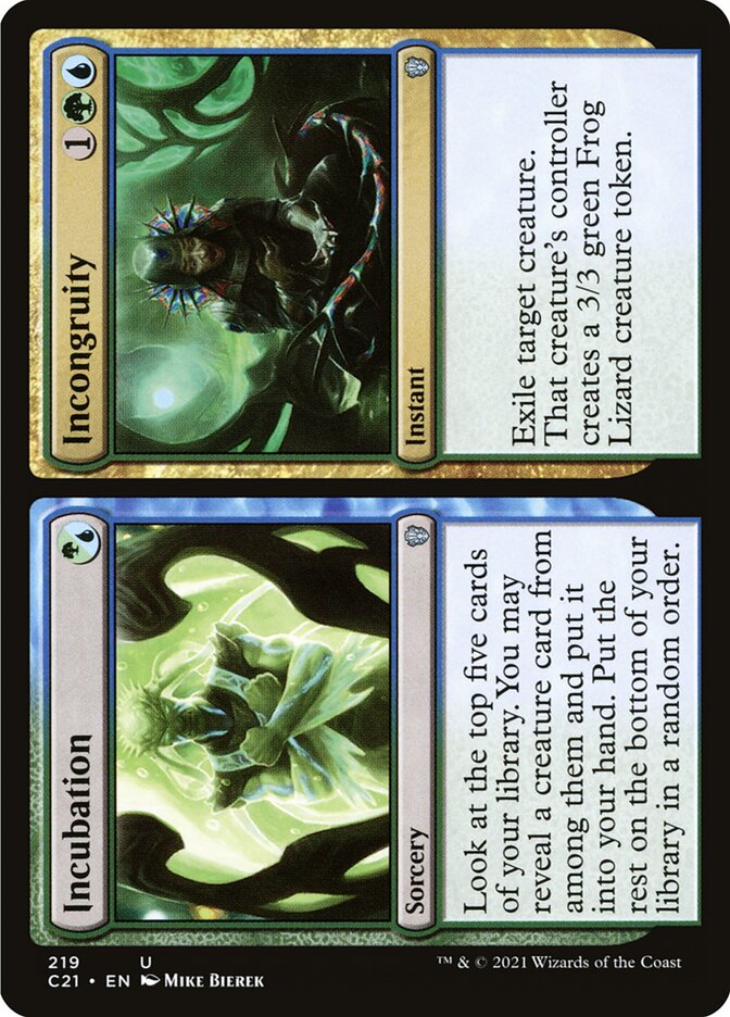 Incubation // Incongruity — Commander 2021 219/409