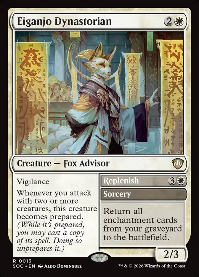 Eiganjo Dynastorian // Replenish — Secrets of Strixhaven Commander 13/426