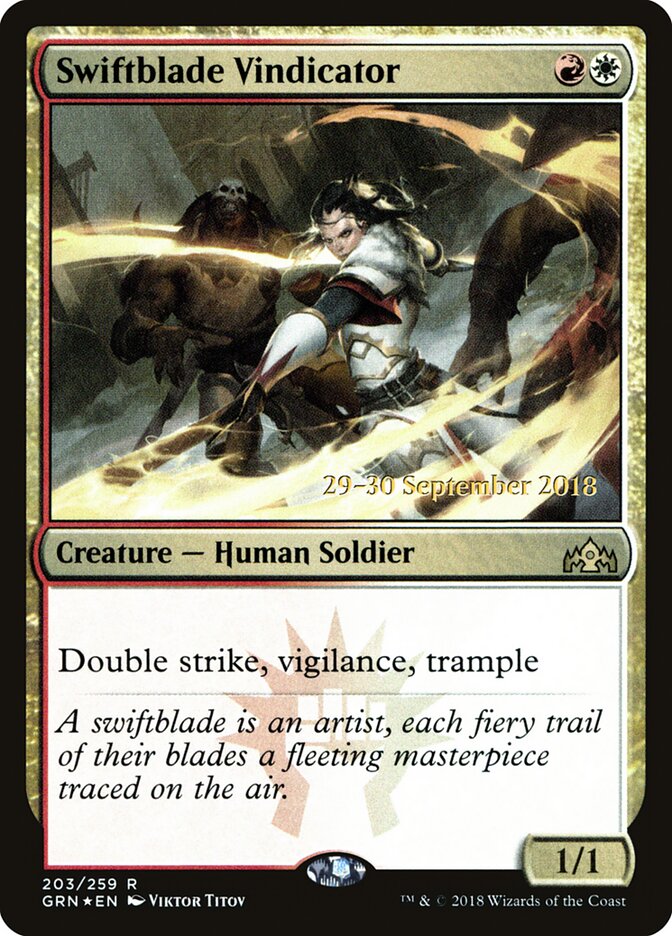 Swiftblade Vindicator — Guilds of Ravnica Promos 203s/84
