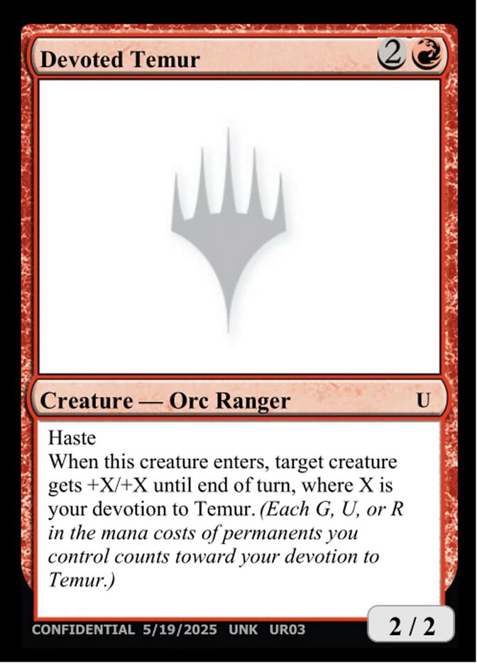 Devoted Temur — Unknown Event UR03/512