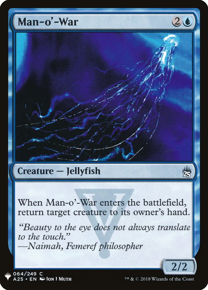 Man-o'-War — The List A25-64/5581