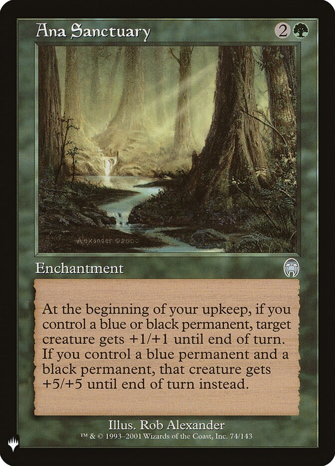 Ana Sanctuary — The List APC-74/5581