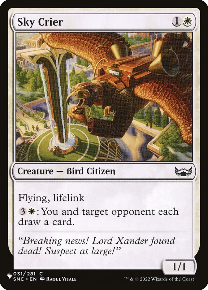 Sky Crier — The List SNC-31/5581