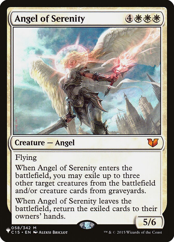 Angel of Serenity — The List C15-58/5581