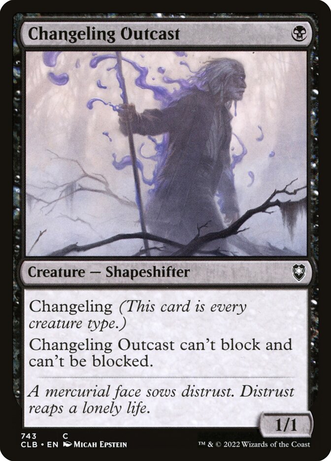 Changeling Outcast — Commander Legends: Battle for Baldur's Gate 743/936