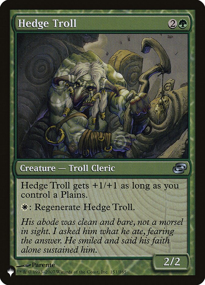 Hedge Troll — The List PLC-151/5581