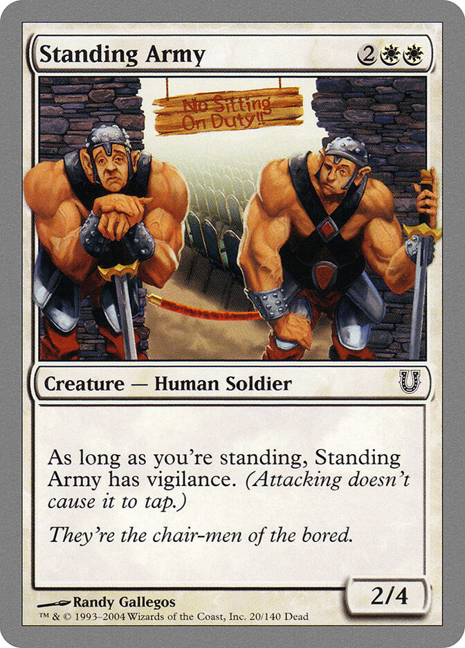 Standing Army — Unhinged 20/168