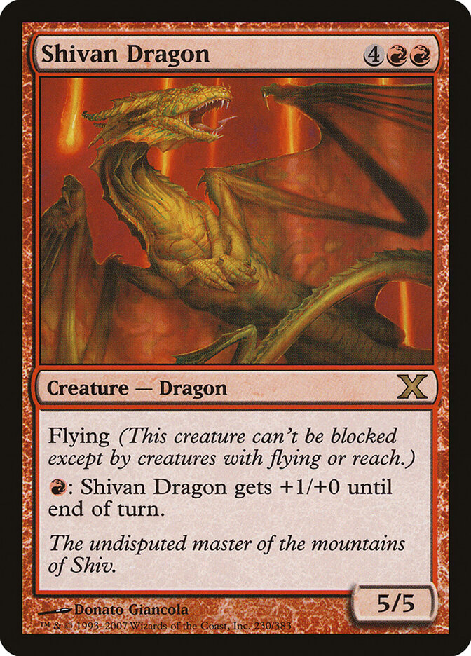 Dragon shivân — Tenth Edition 230/510