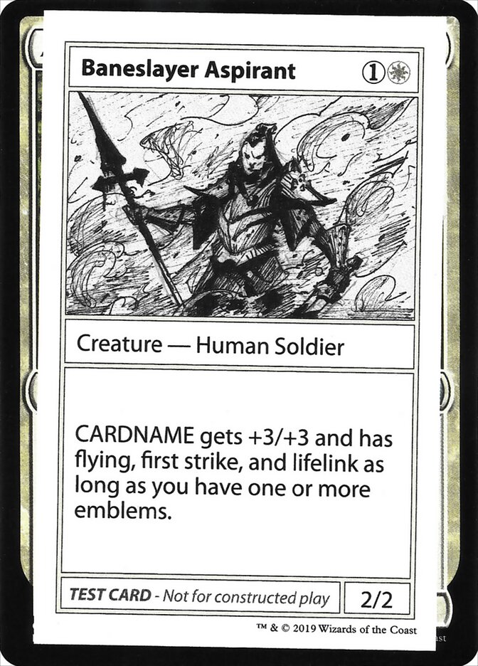 Baneslayer Aspirant — Mystery Booster Playtest Cards 2021 3/121