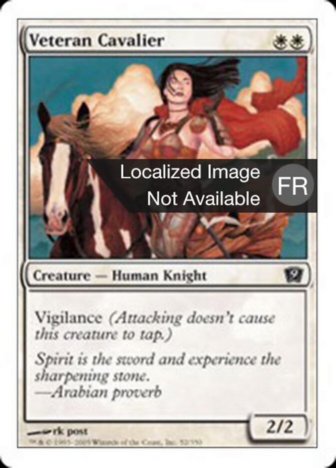 Veteran Cavalier — Ninth Edition 52/709