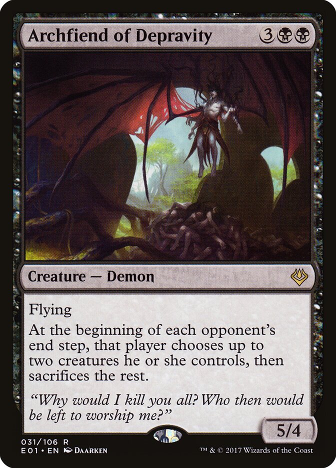 Archfiend of Depravity — Archenemy: Nicol Bolas 31/106