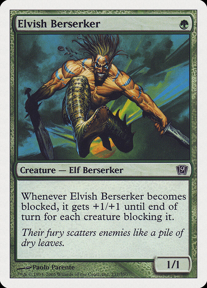 Elvish Berserker — Ninth Edition 237/709