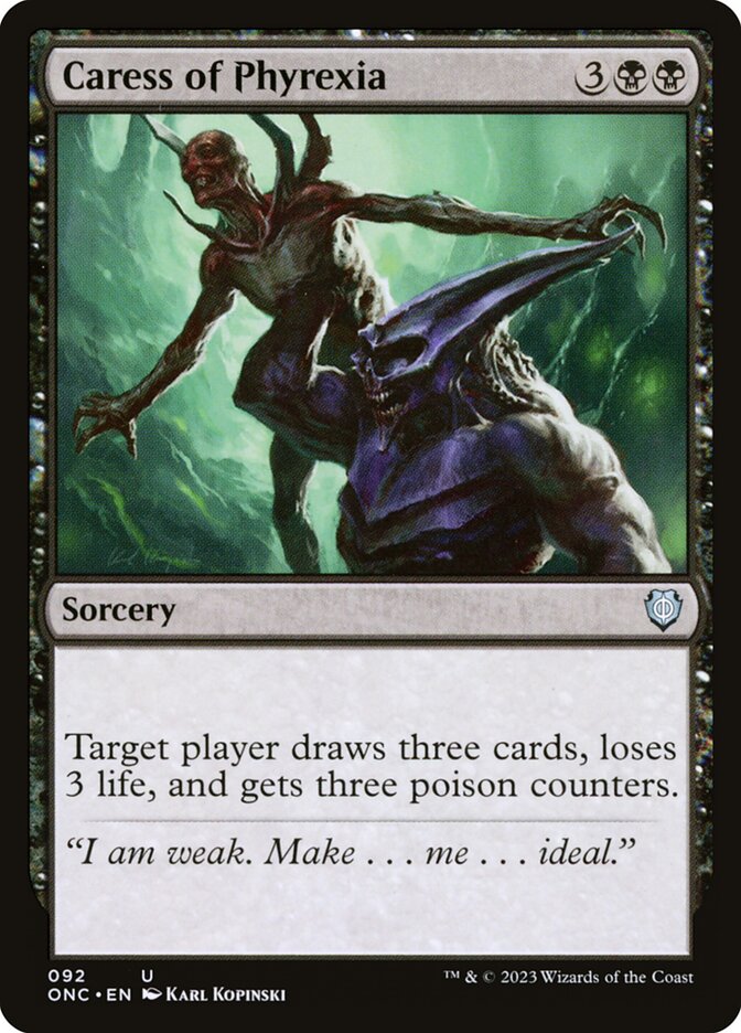 Caresse de Phyrexia — Phyrexia: All Will Be One Commander 92/174