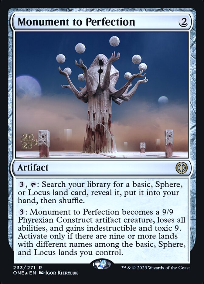 Monument to Perfection — Phyrexia: All Will Be One Promos 233s/160