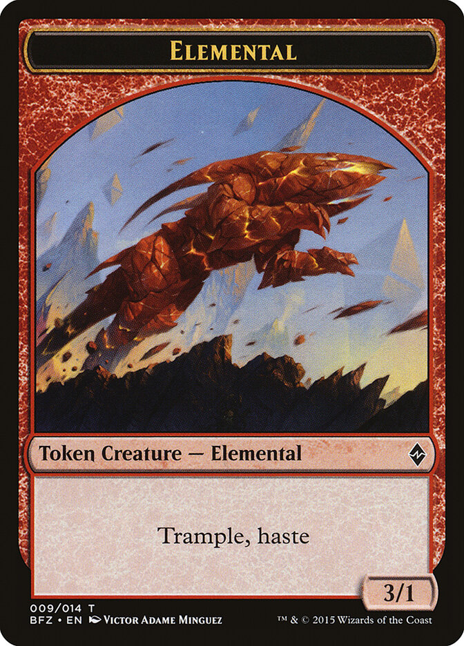 Elemental — Battle for Zendikar Tokens 9/14