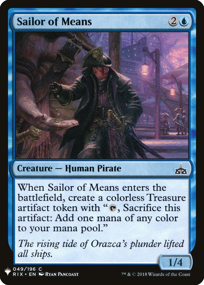 Sailor of Means — The List RIX-49/5581