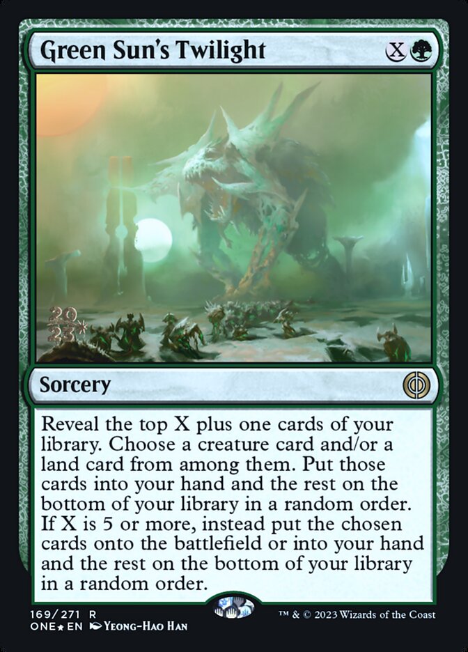 Green Sun's Twilight — Phyrexia: All Will Be One Promos 169s/160
