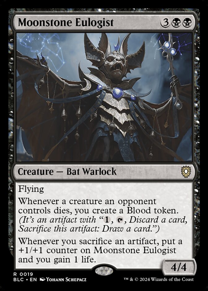 Moonstone Eulogist — Bloomburrow Commander 19/356