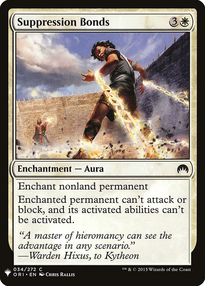Suppression Bonds — The List ORI-34/5581