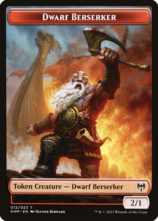 Dwarf Berserker — Kaldheim Tokens 12/23