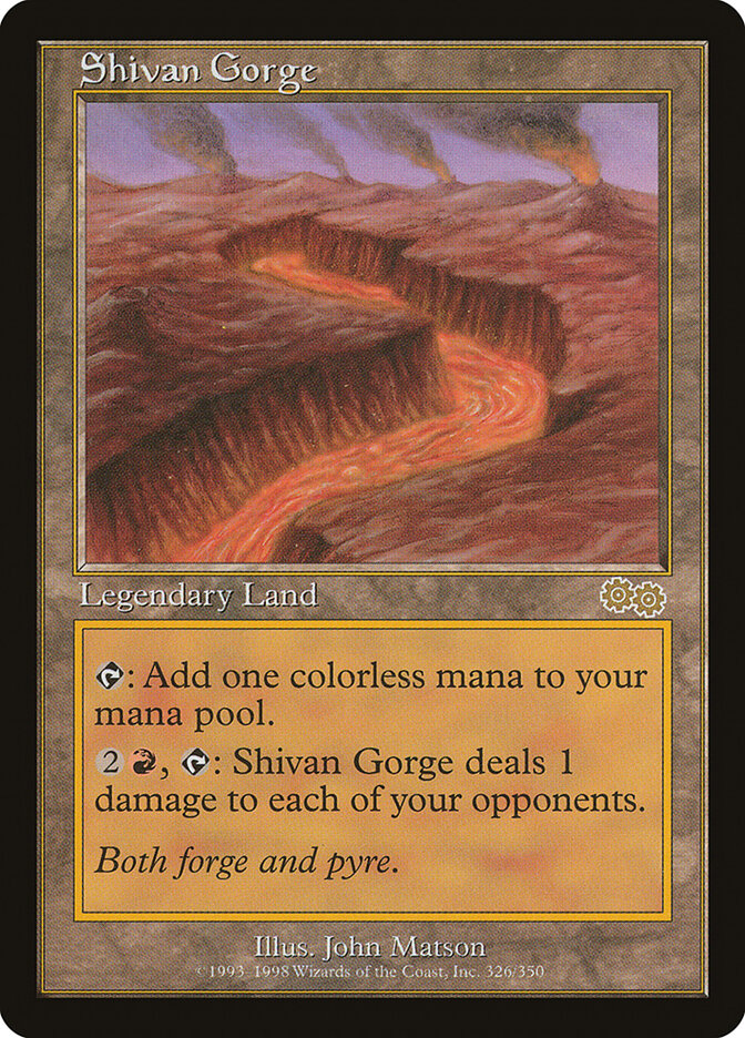 Shivan Gorge — Urza's Saga 326/357