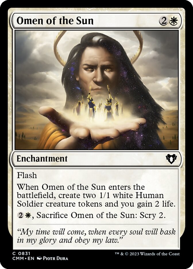 Augure du soleil — Commander Masters 831/1067