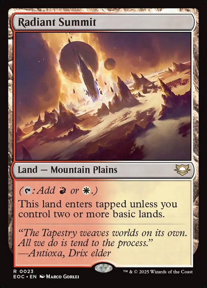 Radiant Summit — Edge of Eternities Commander 23/191