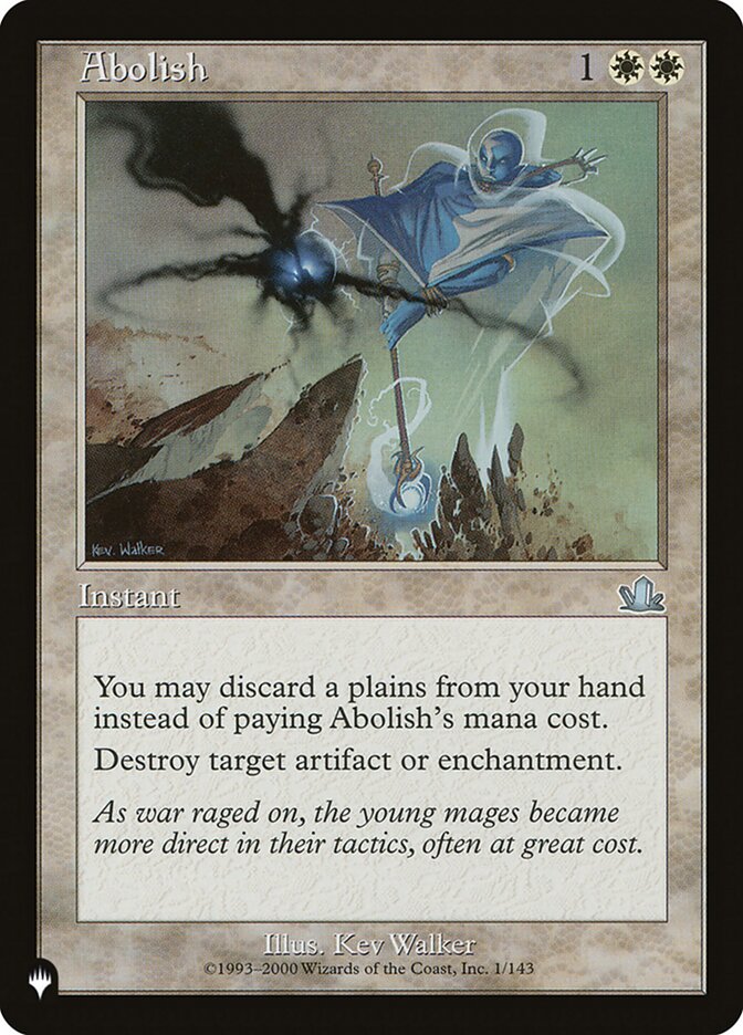 Abolish — The List PCY-1/5581