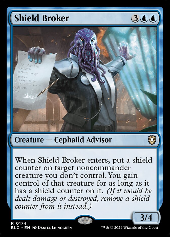 Shield Broker — Bloomburrow Commander 174/356