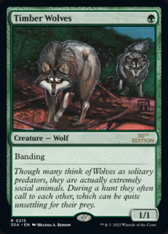 Timber Wolves — 30th Anniversary Edition 215/594
