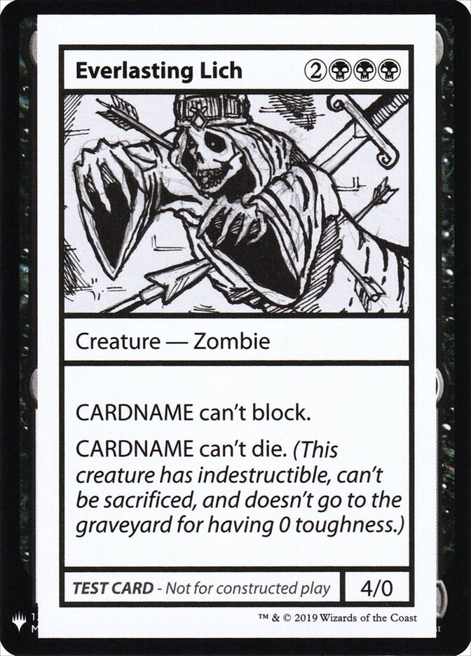 Everlasting Lich — Mystery Booster Playtest Cards 2019 41/121