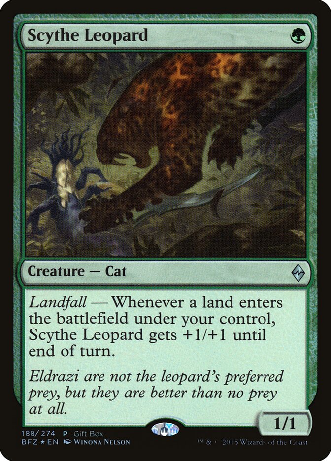 Scythe Leopard — Battle for Zendikar Promos 188/90