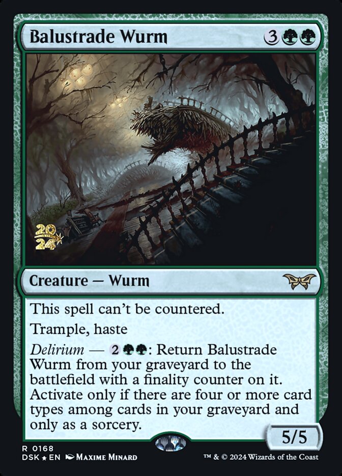 Balustrade Wurm — Duskmourn: House of Horror Promos 168s/160