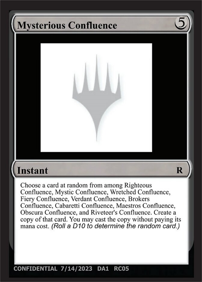 Mysterious Confluence — Unknown Event RC05a/512