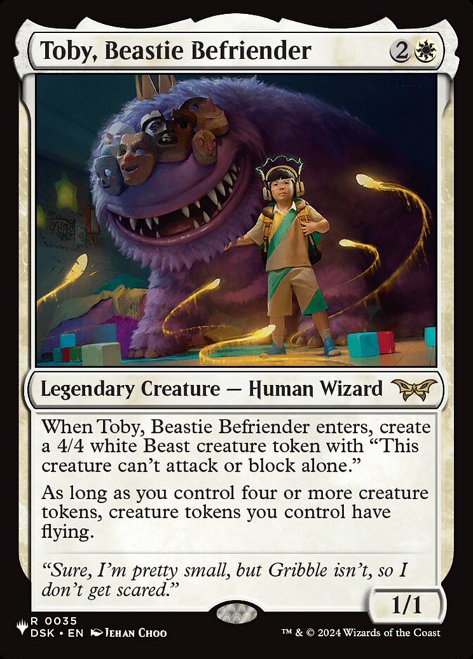 Toby, Beastie Befriender — The List DSK-35/5581